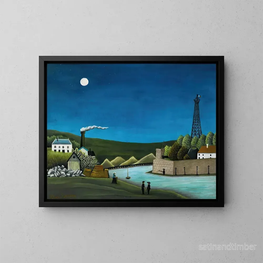 Reproduktion av målningen La Seine à Suresnes - Henri Rousseau