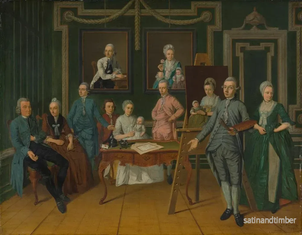 Reproduktion av målningen Lucas Overbeek och hans familj - Leendert Overbeek - Bild 2