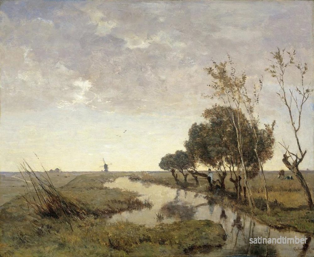 Reproduktion av målningen En flod nära Abcoude - Paul Joseph Constantin Gabriël - Bild 2