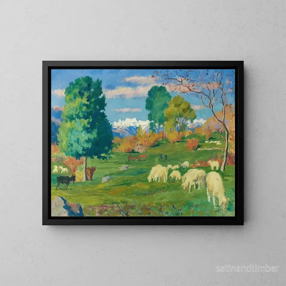 Reproduktion av målningen Landskapsbild av höst - Giovanni Giacometti
