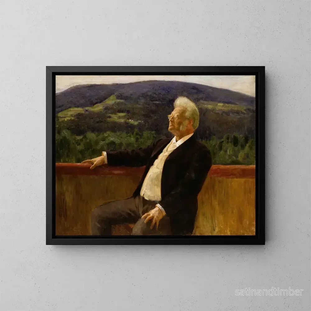 Reproduktion av målningen Porträtt av poeten Bjørnstjerne Bjørnson - Erik Werenskiold