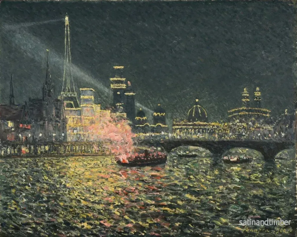 Reproduktion av målningen Fête nocturne, Exposition universelle, Paris 1900 - Maxime Maufra - Bild 2