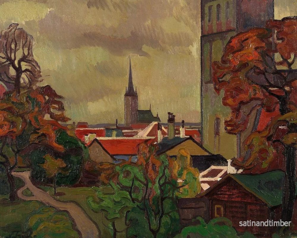 Reproduktion av målningen Vy över Tallinn - Nikolai Triik - Bild 2