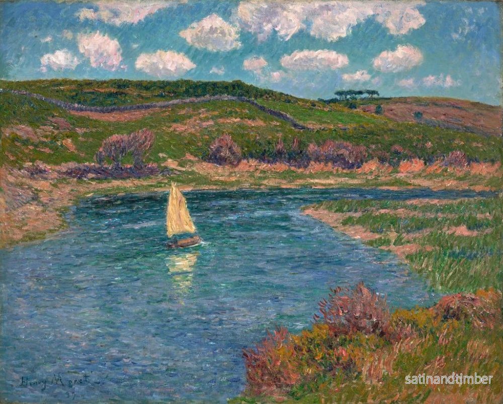 Reproduktion av målningen Rivière de Pont-Aven, Finistère - Henry Moret - Bild 2