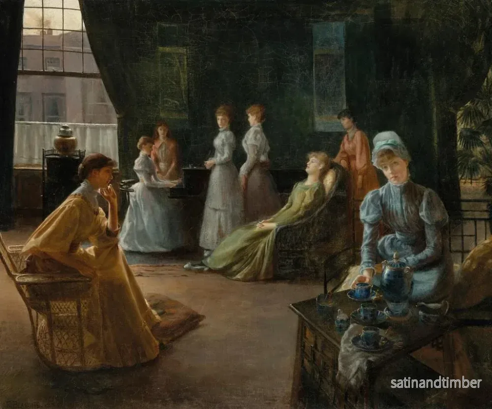 Reproduktion av målningen inomhus i London - Jacques-Émile Blanche - Bild 2