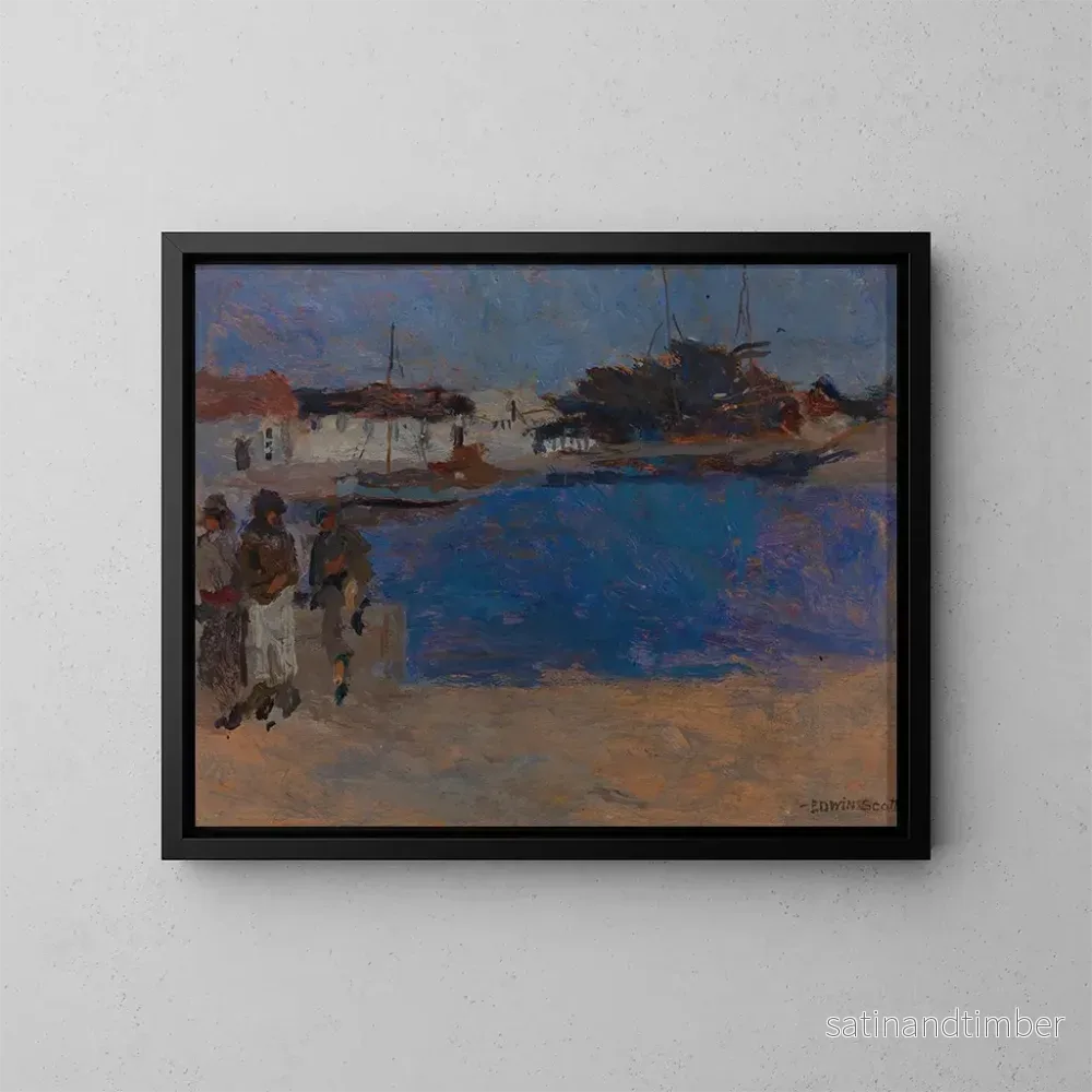 Reproduktion av målningen Côte aux environs de Cherbourg - Frank Edwin Scott