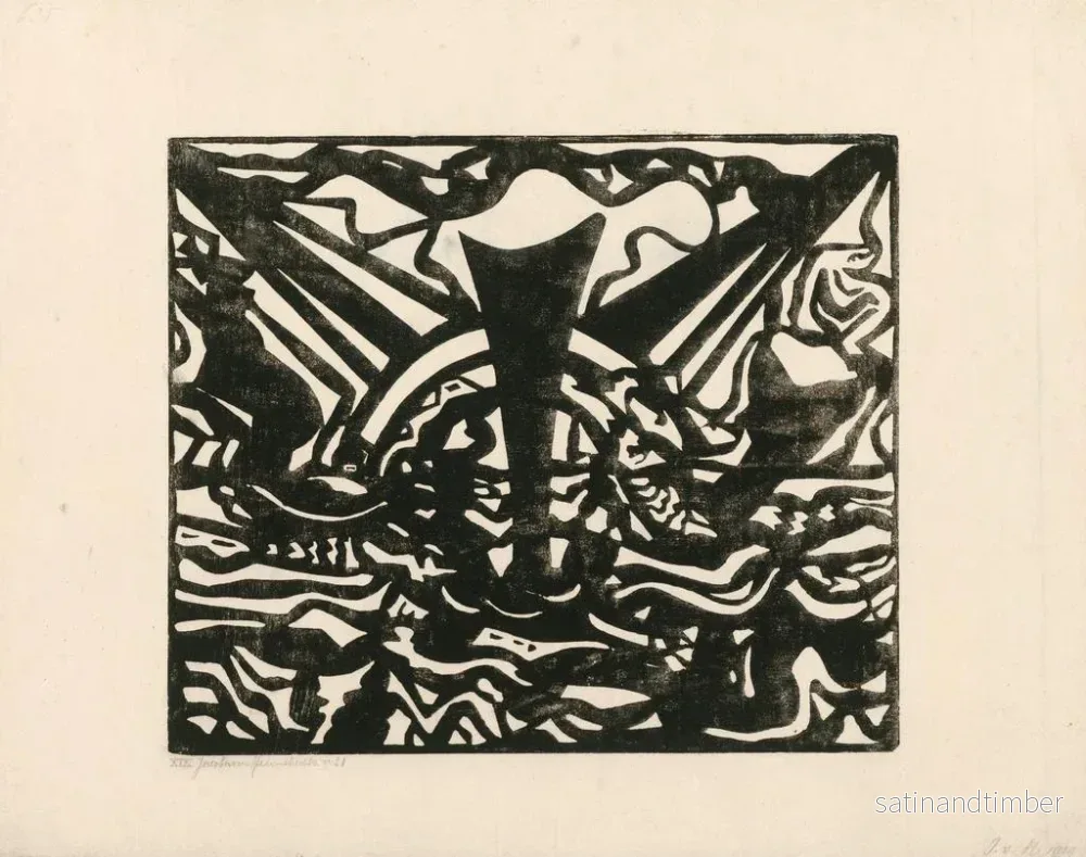 Reproduktion av målningen Composition XIX nr 1 - Jacoba van Heemskerck - Bild 2