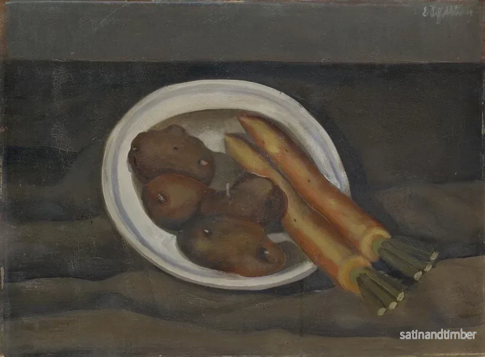 Reproduktion av målningen av naturtavla med rädisor och potatis - Emanuel Schättli - Bild 2