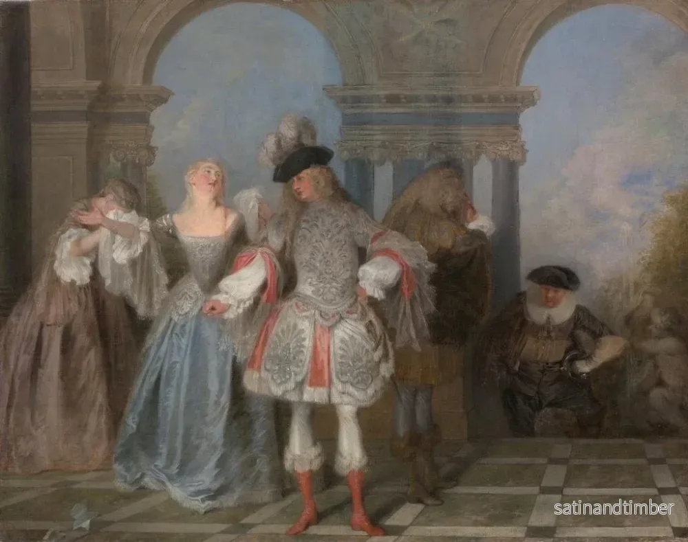 Reproduktion av målningen Les Comédiens français - Jean-Antoine Watteau - Bild 2