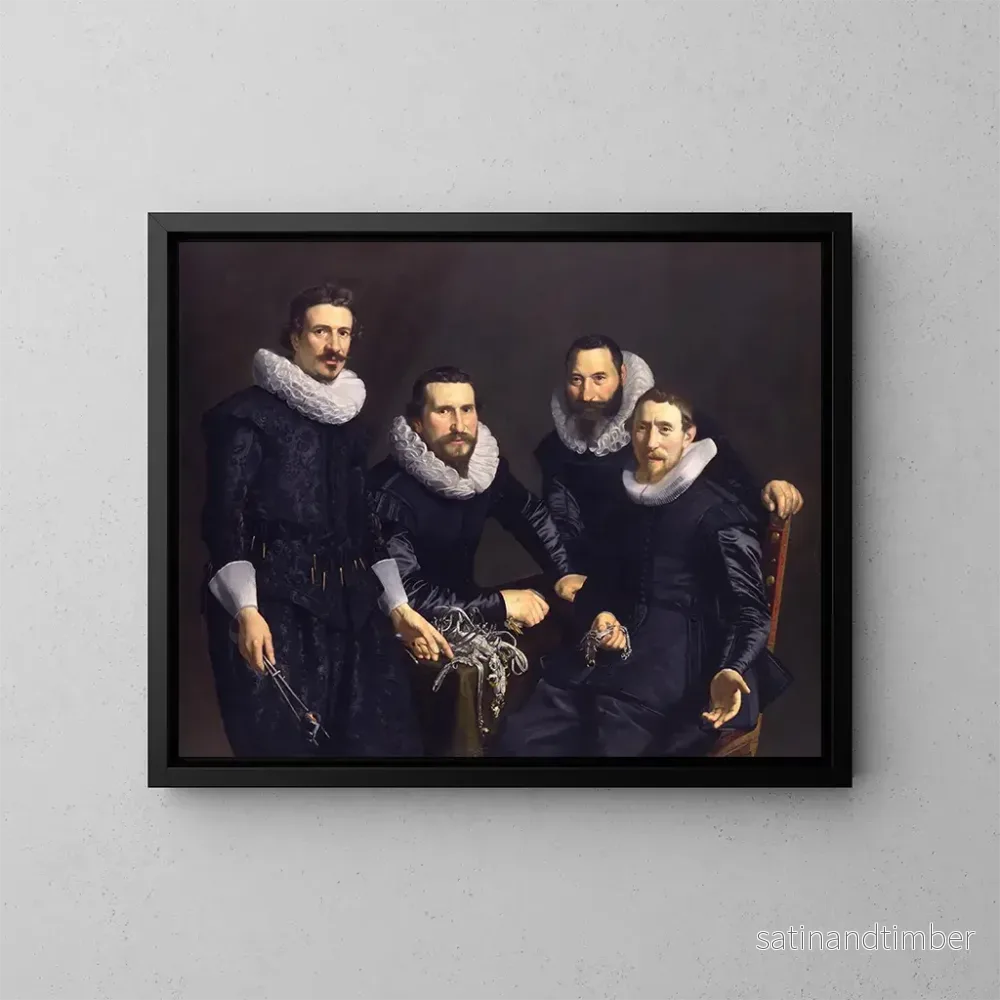 Reproduktion av målningen av Syndics de la guilde des orfèvres d’Amsterdam – Thomas de Keyser Reproduktion av målningen av Syndics de la guilde des orfèvres d’Amsterdam – Thomas de Keyser