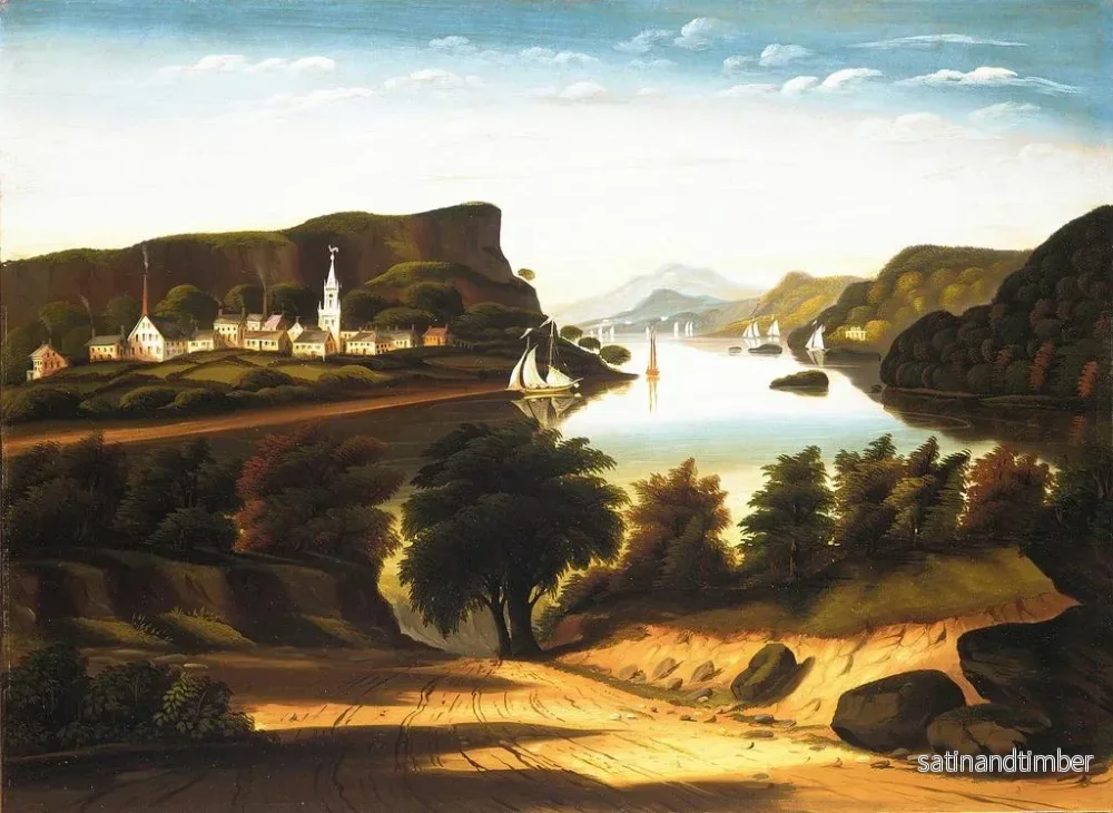 Reproduktion av målningen Lac George och Caldwell-by - Thomas Chambers - Bild 2