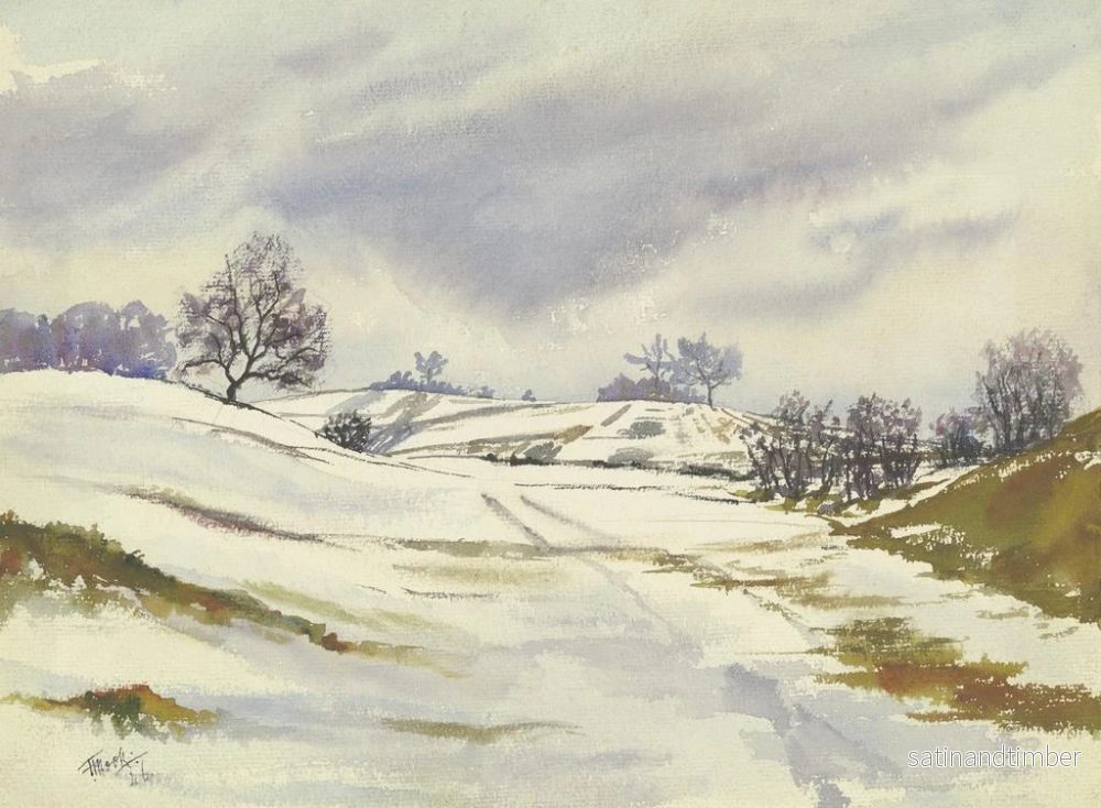 Reproduktion av målningen vinterlandskap - Friedrich Mook - Bild 2