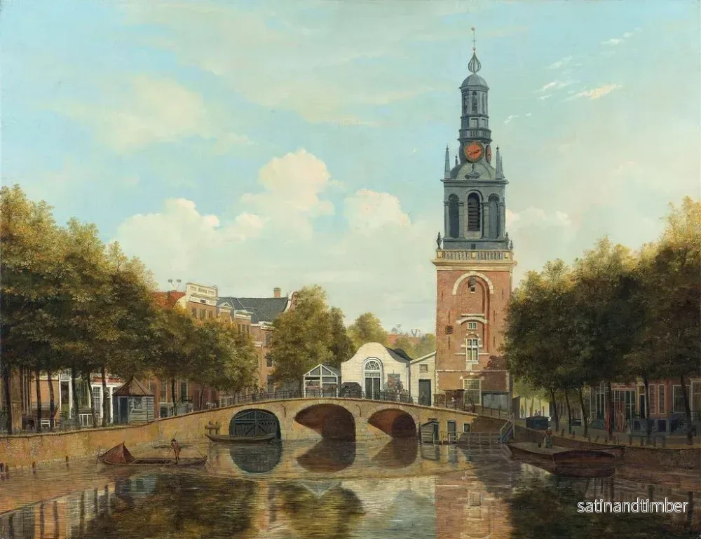 Reproduktion av målningen La Torensluis och tornet Jan Roodenpoort i Amsterdam - Hendrik Gerrit ten Cate - Bild 2