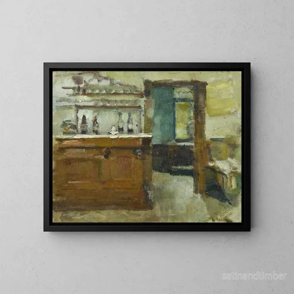 Reproduktion av målningen Le bar de l'Hôtel Baudy, Giverny - Theodore Robinson