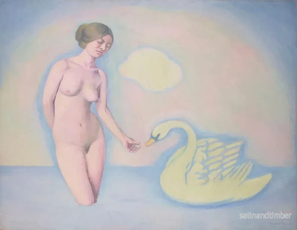 Reproduktion av målningen kvinna med svan - Félix Vallotton - Bild 2