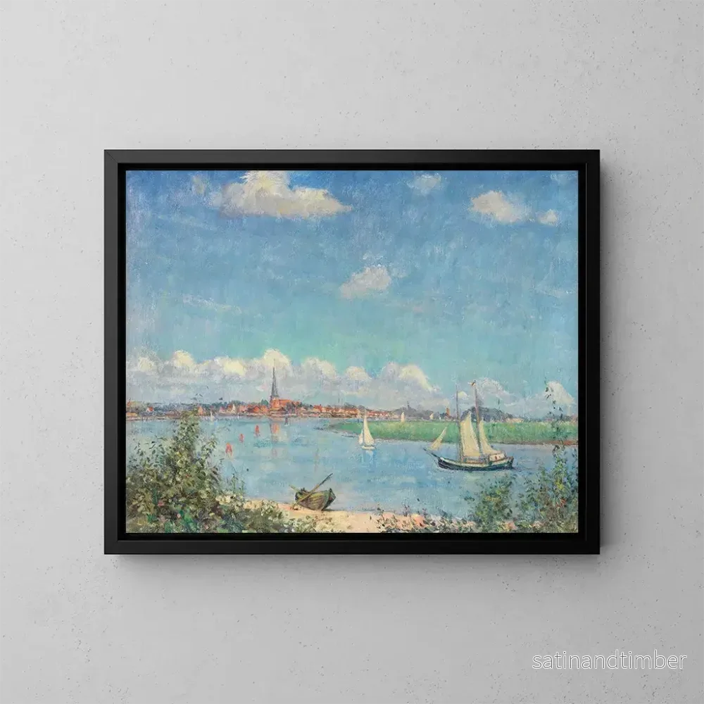 Reproduktion av målningen Vue sur Travemünde - Heinrich Linde-Walther