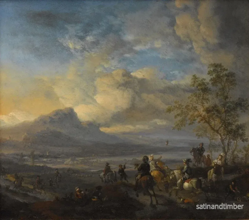 Reproduktion av målningen La chasse au faucon - Philips Wouwerman - Bild 2