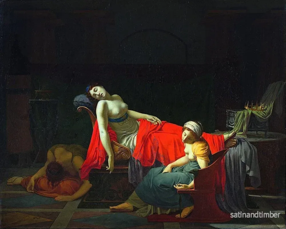 Reproduktion av målningen La Mort de Cléopâtre - Jean-Baptiste Regnault - Bild 2