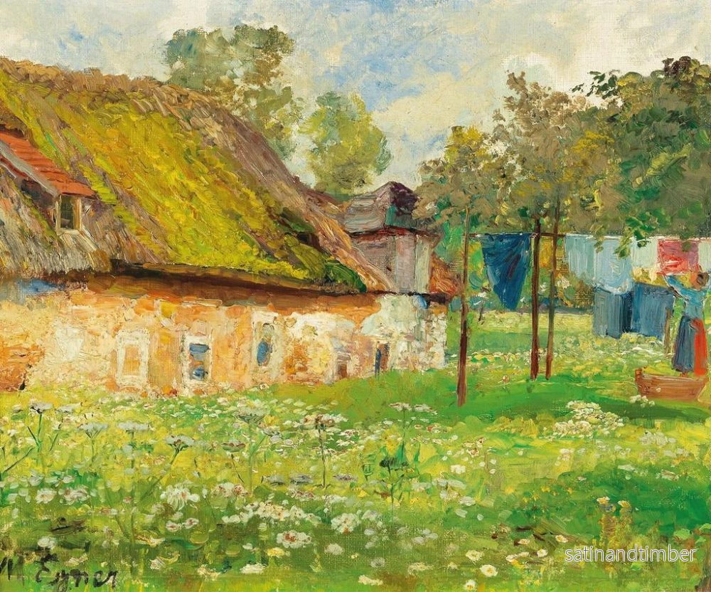 Reproduktion av målningen Linge à sécher - Marie Egner - Bild 2