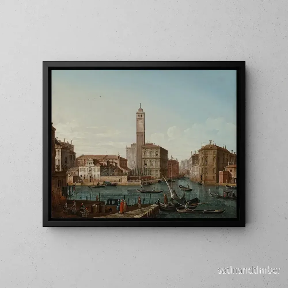 Reproduktion av målningen Venetiansk målning med Grand Canal, S. Geremia och ingången till Cannaregio – Pietro Bellotti Reproduktion av målningen Venetiansk målning med Grand Canal, S. Geremia och ingången till Cannaregio – Pietro Bellotti