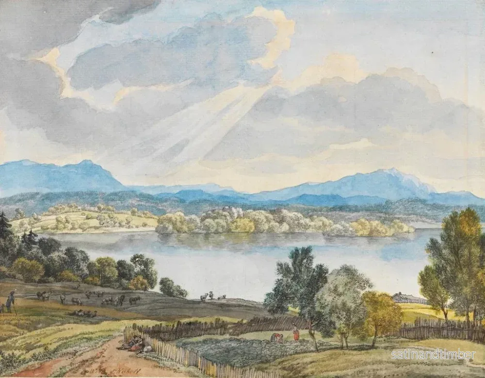 Reproduktion av målningen Vue sur le Staffelsee - Wilhelm von Kobell - Bild 2