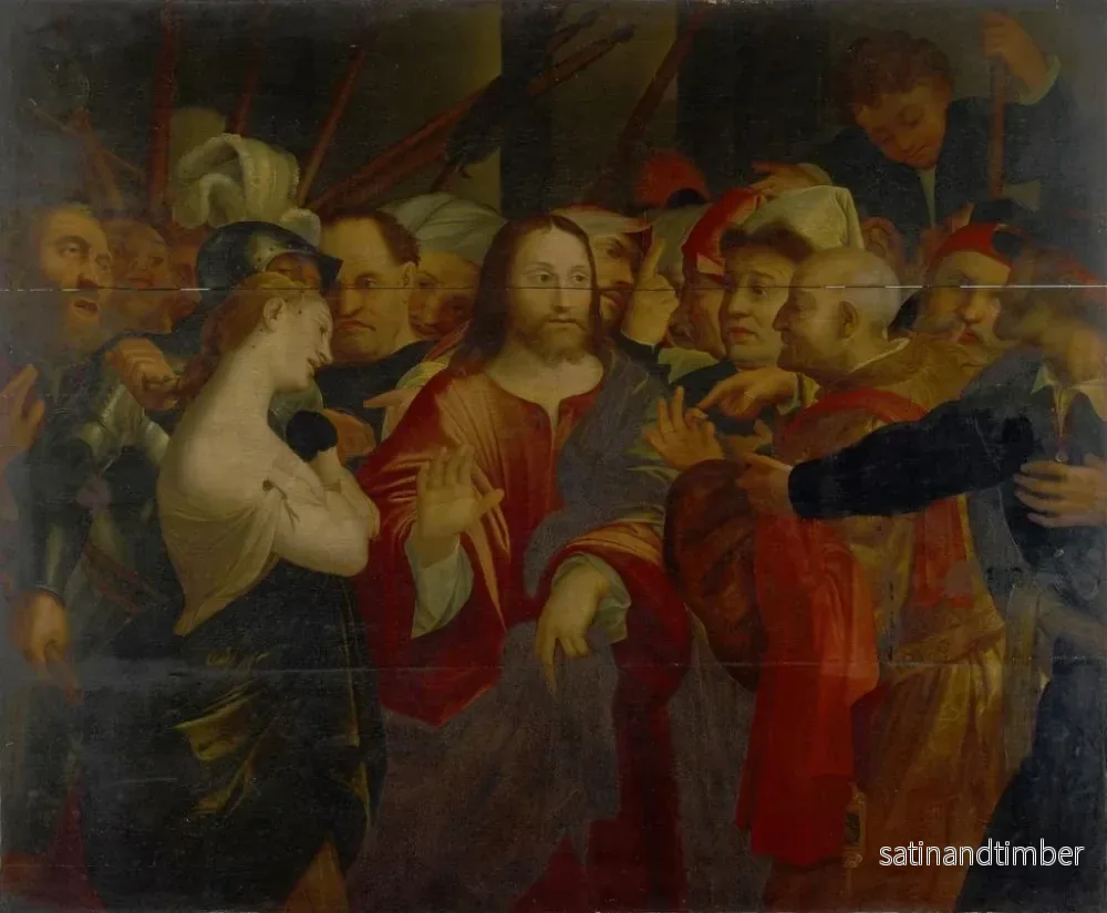 Reproduktion av målningen Le Christ et la femme adultère - Lorenzo Lotto - Bild 2