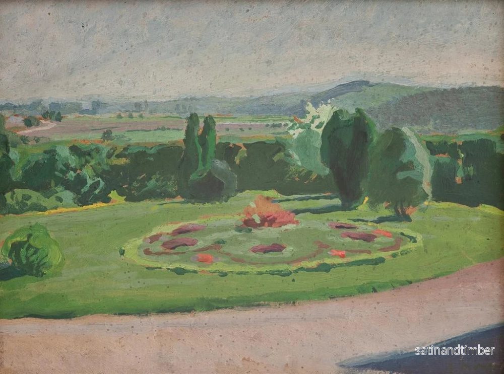 Reproduktion av målningen Parterre de fleurs devant le manoir - Józef Mehoffer - Bild 2