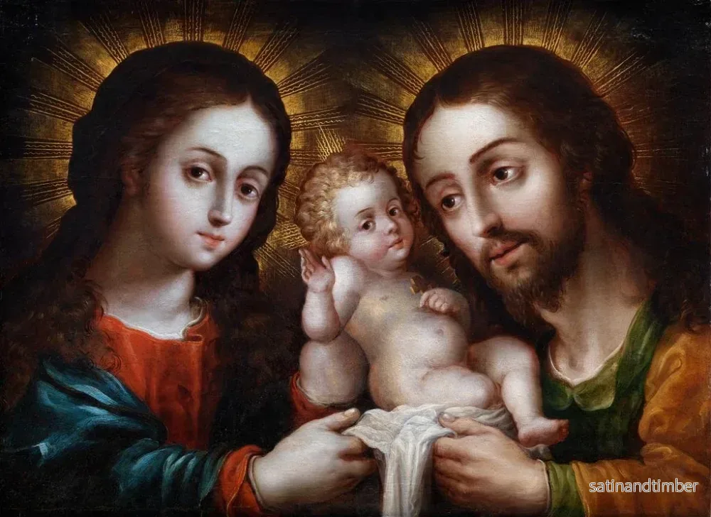 Reproduktion av målningen La Sainte Famille - Nicolás Rodríguez Juárez - Bild 2