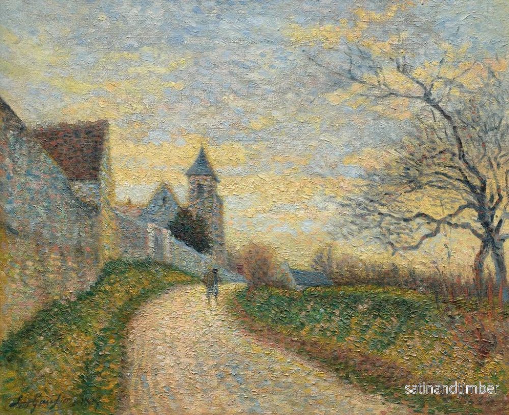 Reproduktion av målningen Landskap runt Lagny, Conches kyrka - Lo Gausson - Bild 2