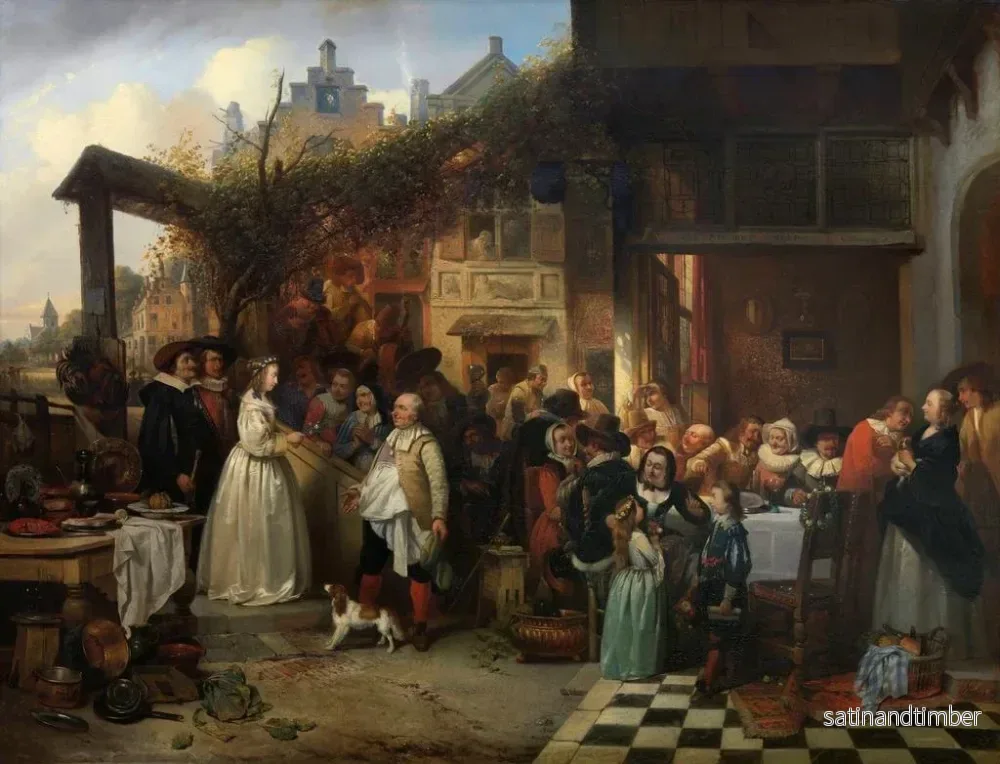 Reproduktion av målningen Bröllop i Flandern på 1600-talet - Jan August Hendrik Leys - Bild 2