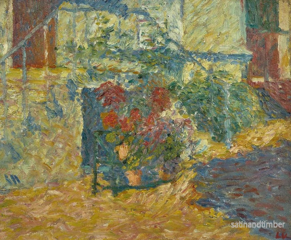 Reproduktion av målningen Le perron fleuri à Versailles - Louis Valtat - Bild 2