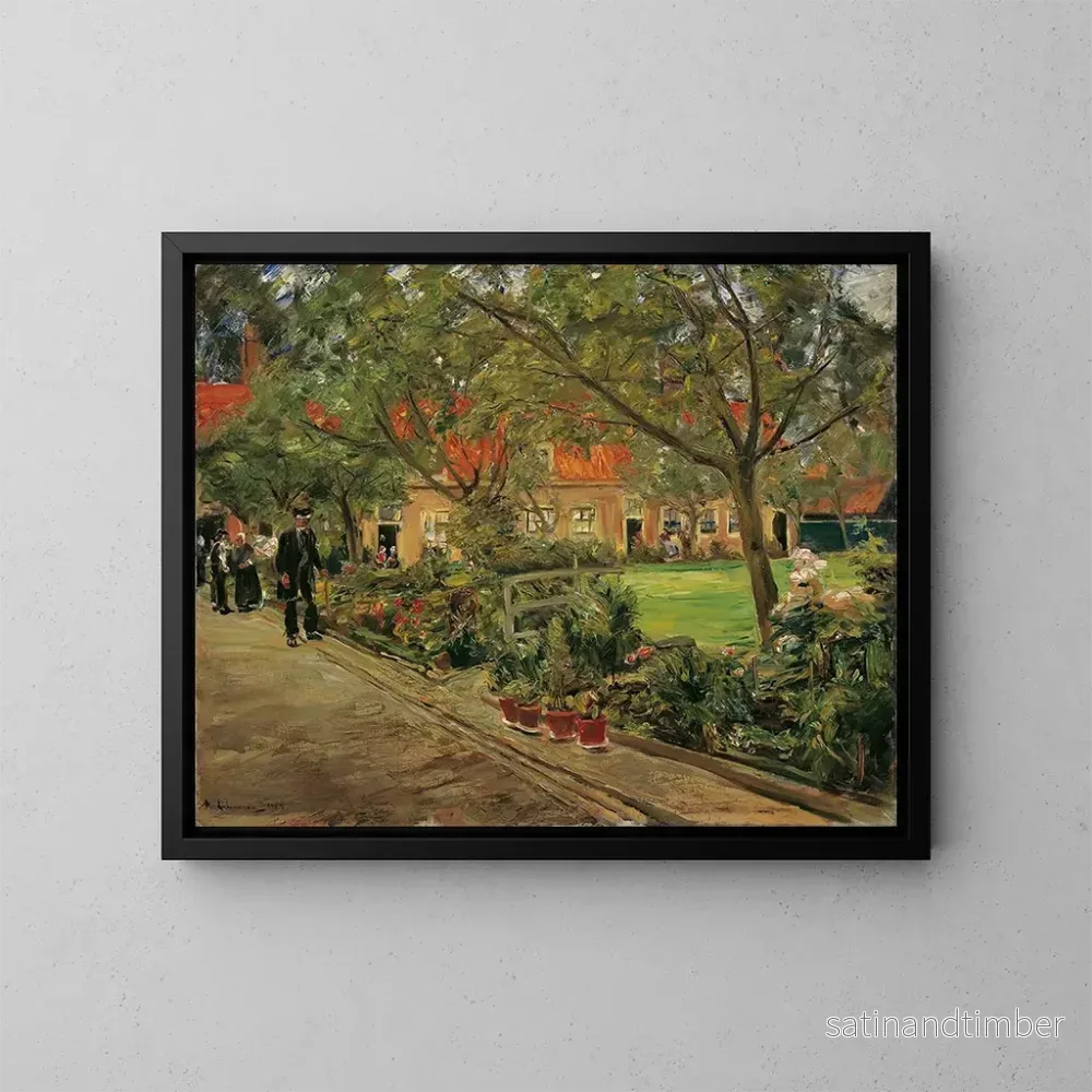 Reproduktion av målningen av sjukhusträdgården i Edam – Max Liebermann Reproduktion av målningen av sjukhusträdgården i Edam – Max Liebermann