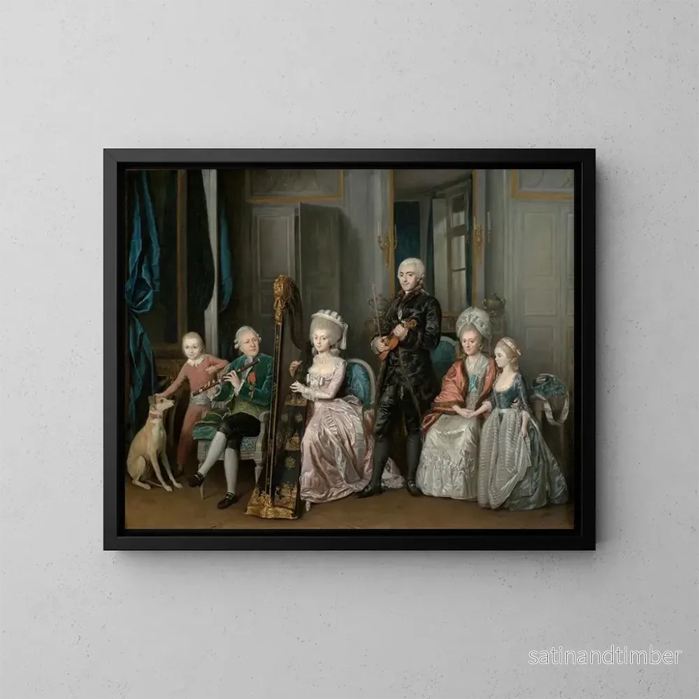 Reproduktion av målningen D Portrait de famille de Louis-Philippe D'Orléans, duc de Chartres - Jean-François Garneray