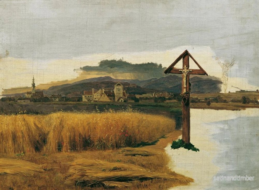 Reproduktion av målningen Landskap av Brunn am Gebirge - Ferdinand Georg Waldmüller - Bild 2