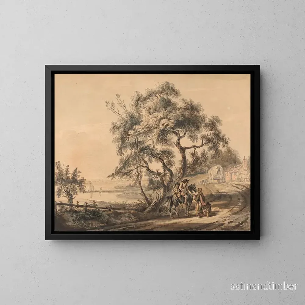 Reproduktion av målningen La diseuse de bonne aventure gitane - Paul Sandby