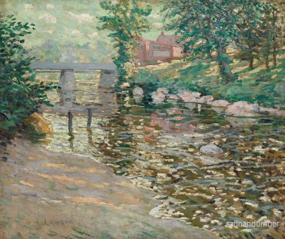 Reproduktion av målningen La rivière Bronx - Ernest Lawson - Bild 2
