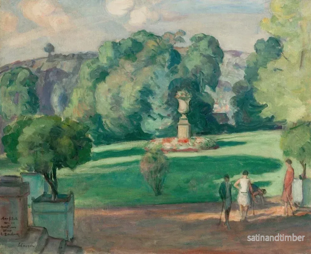 Reproduktion av målningen av cricketspelare i en park - Henri Lebasque - Bild 2
