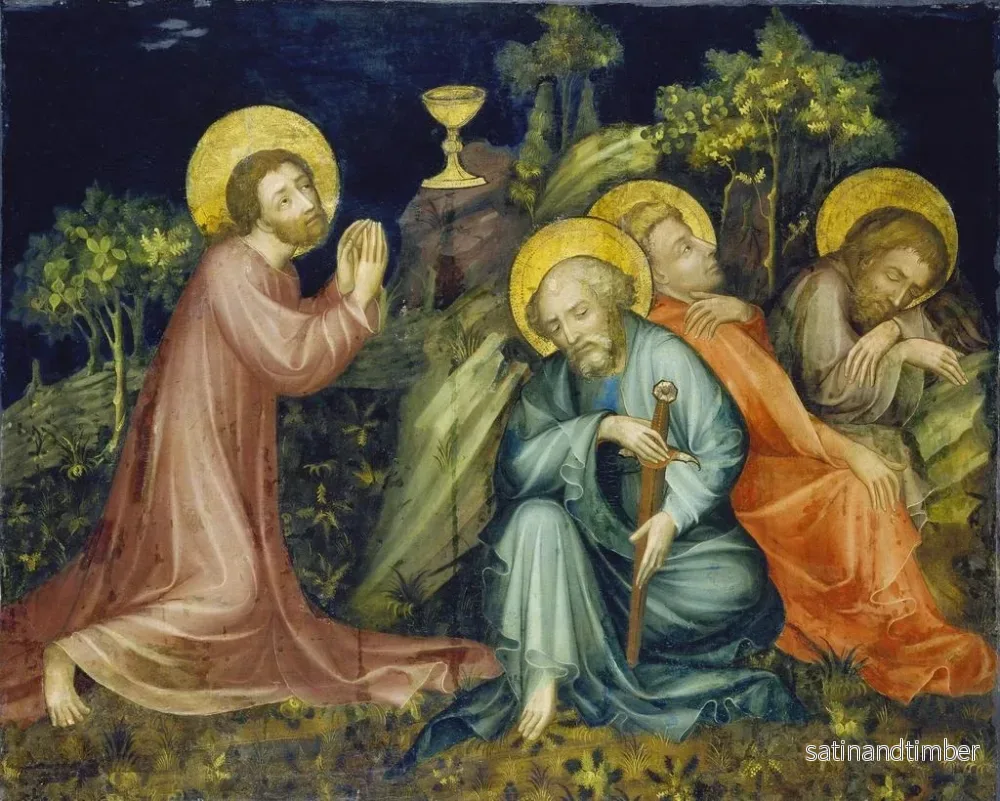 Reproduktion av målningen L'Agonie dans le jardin - Maître de Nuremberg du Retable de la Vierge - Bild 2