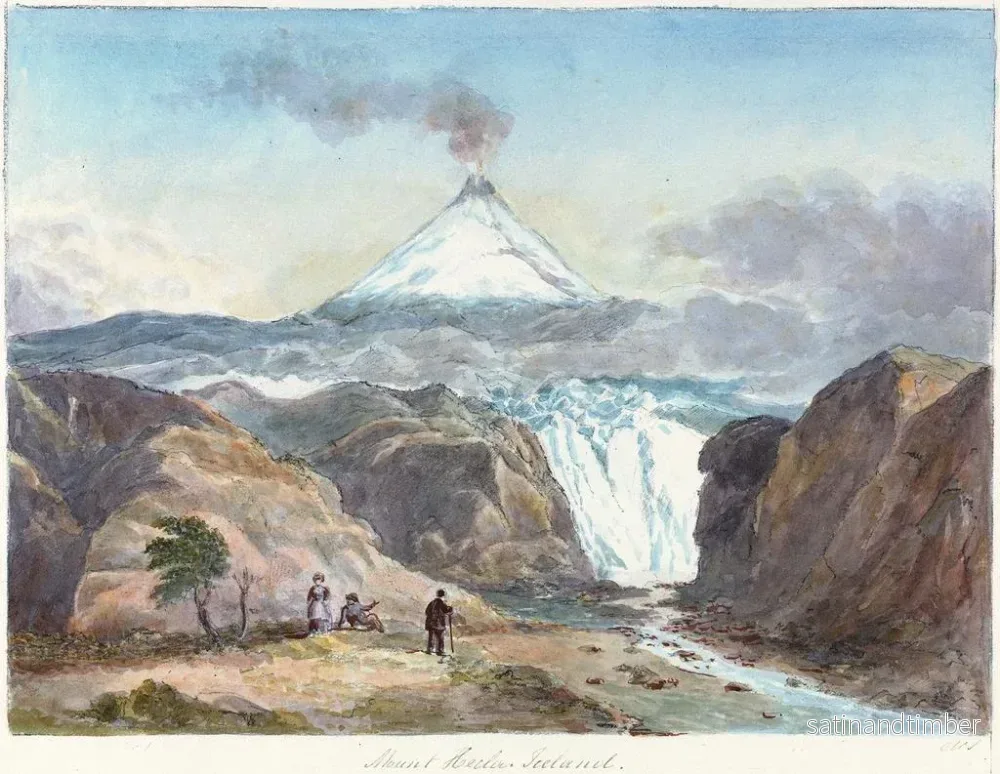 Reproduktion av målningen Mont Hecla, Island, Charles Hamilton Smith - Bild 2