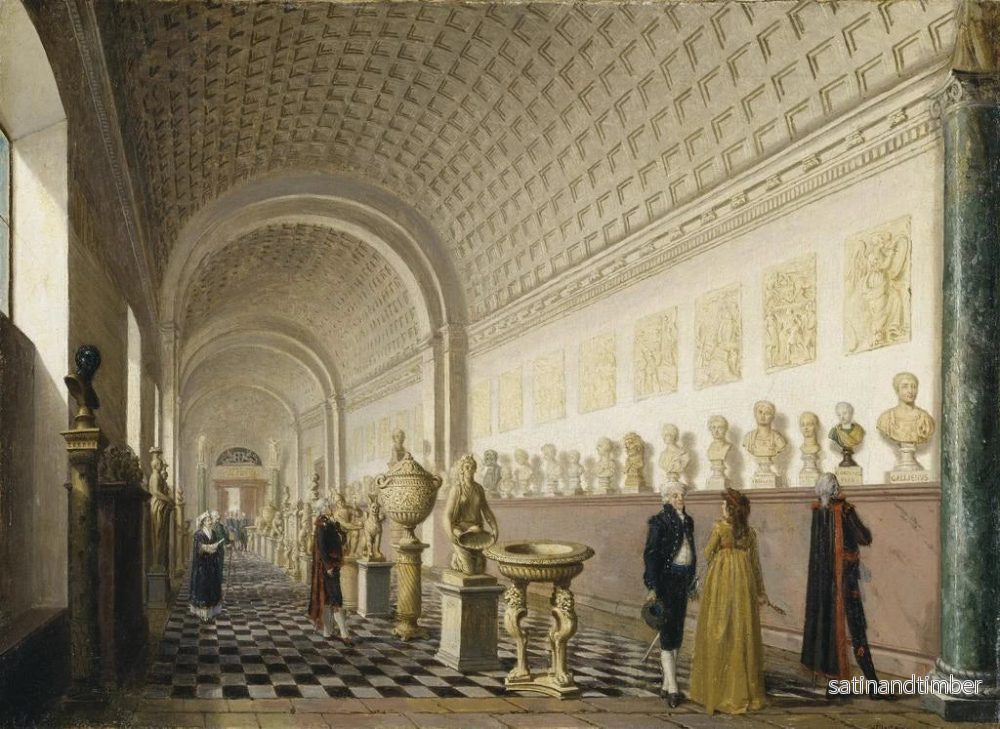 Reproduktion av målningen La galerie intérieure du musée royal au palais royal de Stockholm - Pehr Hilleström - Bild 2