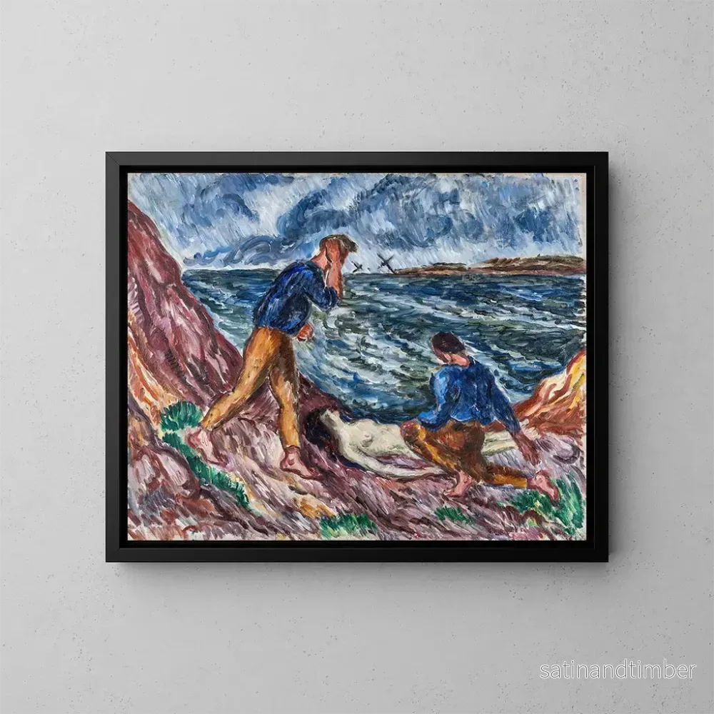 Reproduktion av målningen Trouvé sur le rivage – Gösta Sandels Reproduktion av målningen Trouvé sur le rivage – Gösta Sandels
