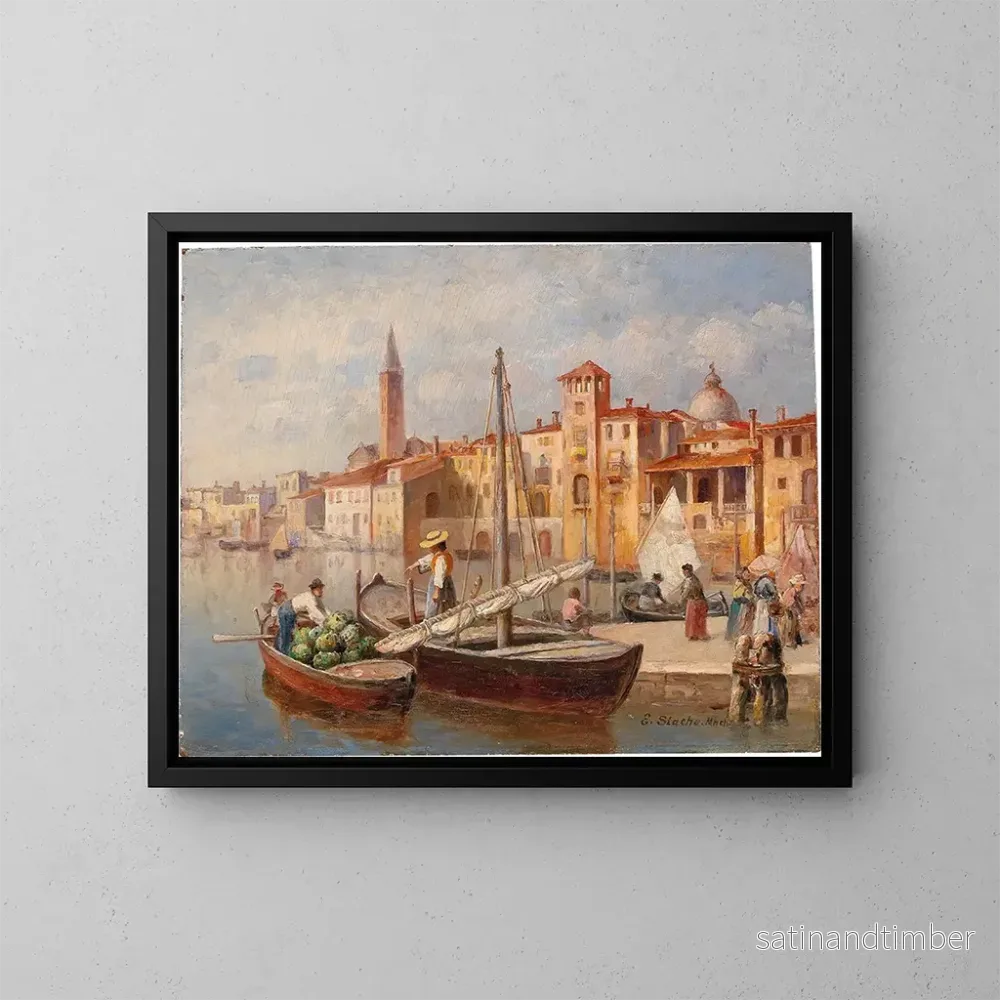 Reproduktion av målningen Port italien – Ernst Stache Reproduktion av målningen Port italien – Ernst Stache