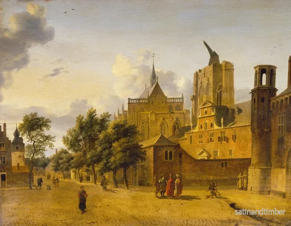 Reproduktion av målningen En gatubild i Köln - Jan van der Heyden - Bild 2