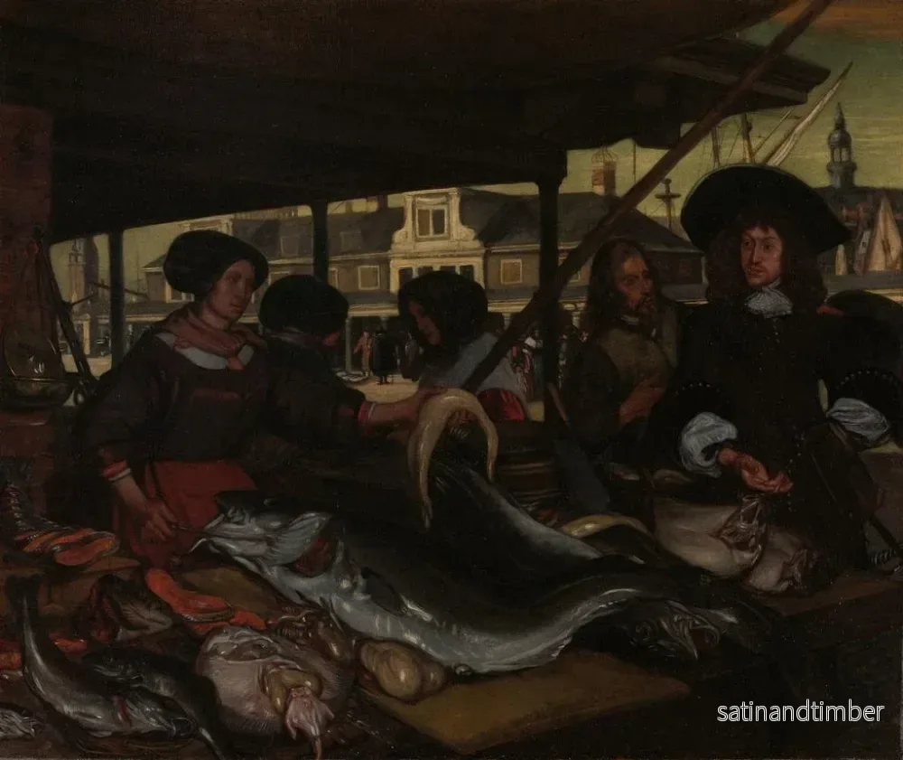 Reproduktion av målningen Den nya fiskmarknaden i Amsterdam - Emanuel de Witte - Bild 2