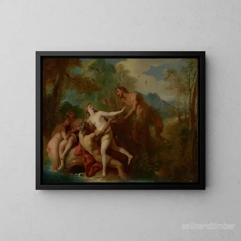 Reproduktion av målningen Pan och Syrinx – Jean-François de Troy Reproduktion av målningen Pan och Syrinx – Jean-François de Troy