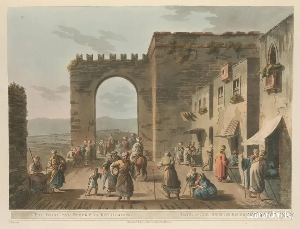 Reproduktion av målningen La rue principale de Bethléem - Luigi Mayer - Bild 2