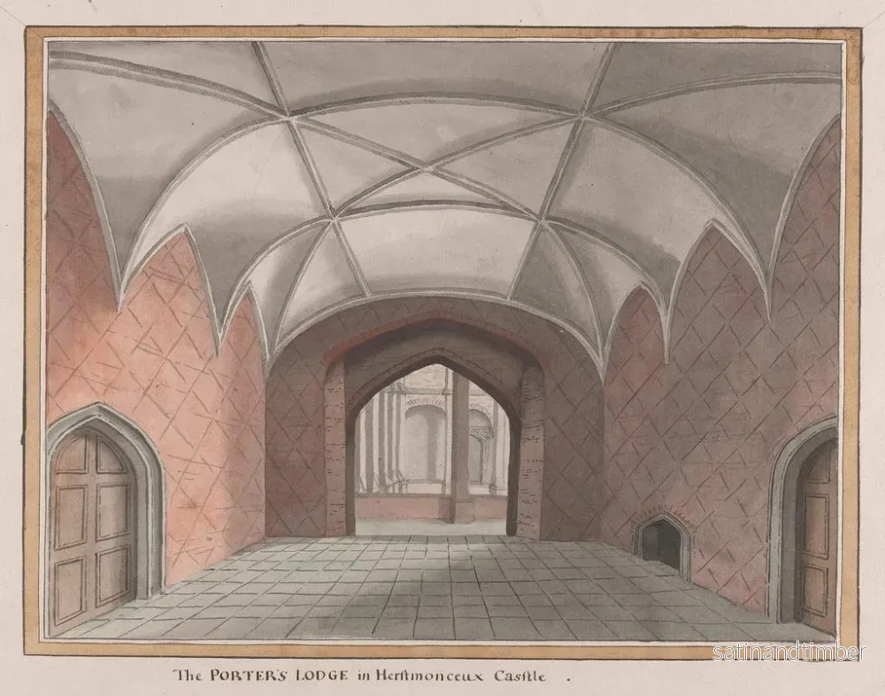 Reproduktion av målningen Le pavillon des portiers du château de Herstmonceux, Sussex de l'Est - James Lambert de Lewes - Bild 2