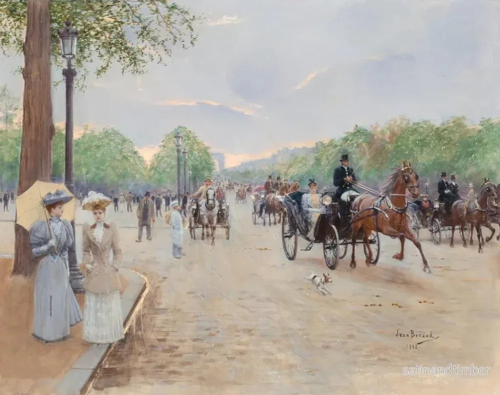 Reproduktion av målningen På Champs-Élysées - Jean Béraud - Bild 2