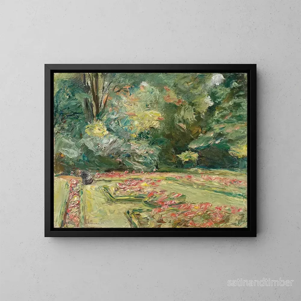 Reproduktion av målningen La terrasse de fleurs dans le jardin du Wannsee vers le nord - Max Liebermann
