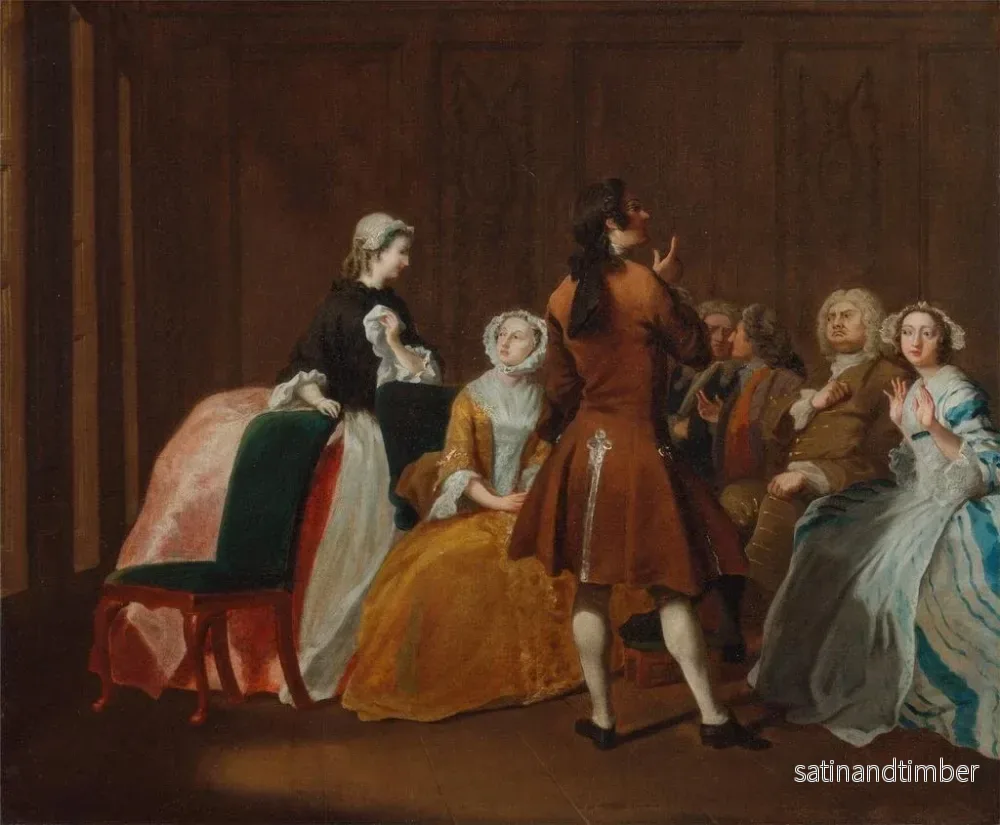 Reproduktion av målningen La famille Harlowe dans Clarisse av Samuel Richardson - Joseph Highmore - Bild 2